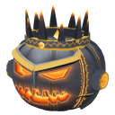 Jack King icon: a dark iron pumpkin with a glowing grin and a spiked crown.