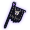 Ossuary Banner icon, second slot: a black banner with a violet-lit skull.