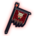 Ossuary Banner icon, first slot: a red banner with a horned skull.